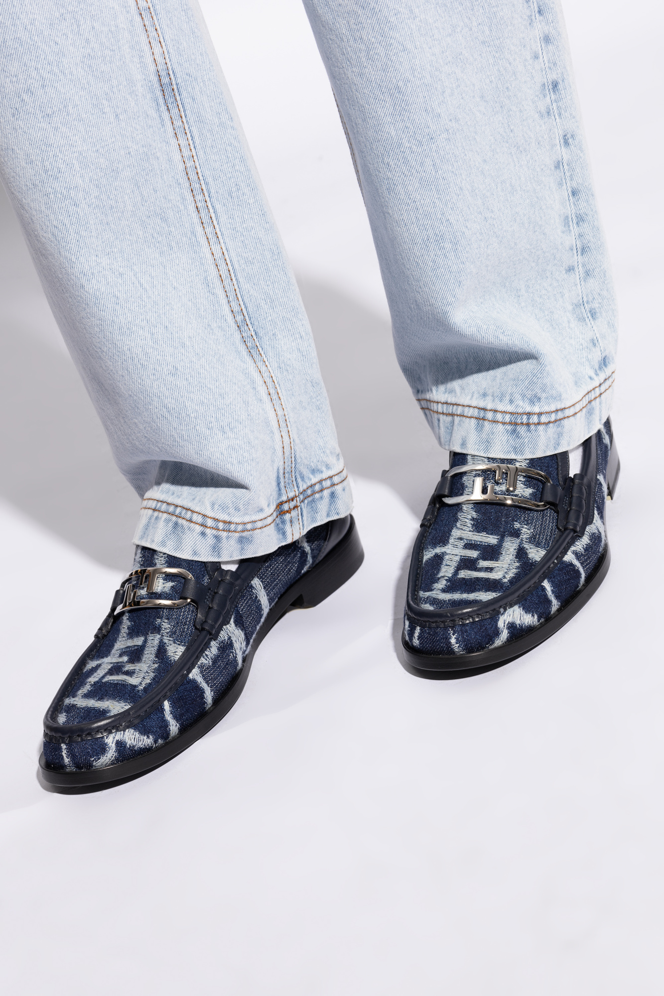 Denim loafers shoes mens online